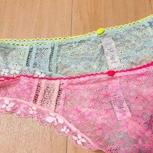 Victoria’s Secret Dream Angels neon thong panty set